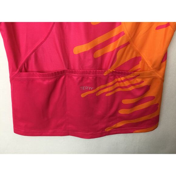 Terry Cycling Top Full Zipper Womens Large - Picture 4 of 6